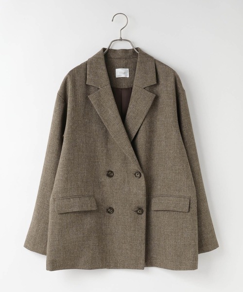 LOWRYS FARM(ローリーズファーム)の「メランジツイルジャケット 589176(テーラードジャケット・レディース・グレー/チャコールグレー/ブラウン/ネイビー・FREE)」の11枚目の写真