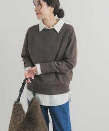 URBAN RESEARCH DOORS | Wフェイスボートネックニット｜冬服/秋冬/軽量/大人カジュアル(ニット/セーター)