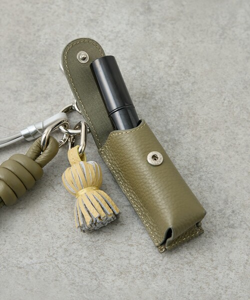 collex（コレックス）の「【別注】リップケース付レザーチャーム（財布・レディース・ボルドー/ブラック/カーキ・フリー）」の5枚目の写真