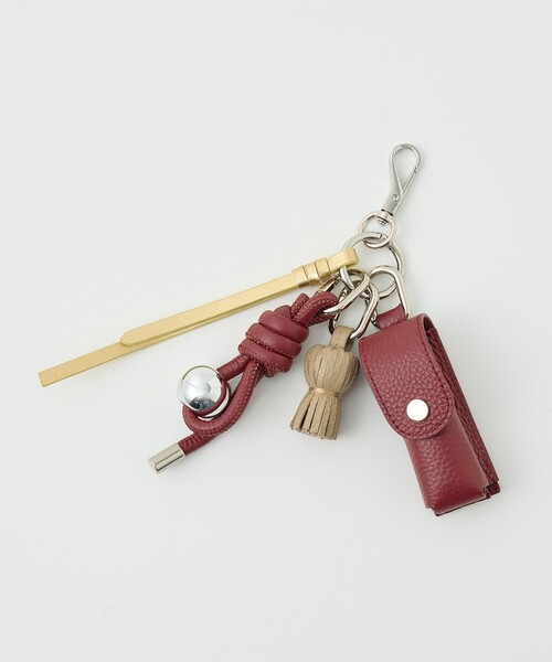 collex（コレックス）の「【別注】リップケース付レザーチャーム（財布・レディース・ボルドー/ブラック/カーキ・フリー）」の9枚目の写真