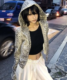 ViViDAY（ビビデー）の「ヒョウ柄ジップアップパーカー（パーカー）」