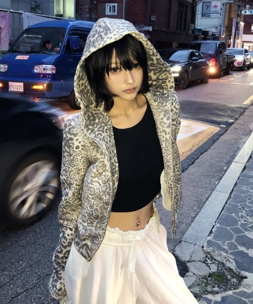 vividay セットアップ ヒョウ柄 ViViDAY セットアップ 「上下2点セット」ヒョウ柄ビッグシルエットス