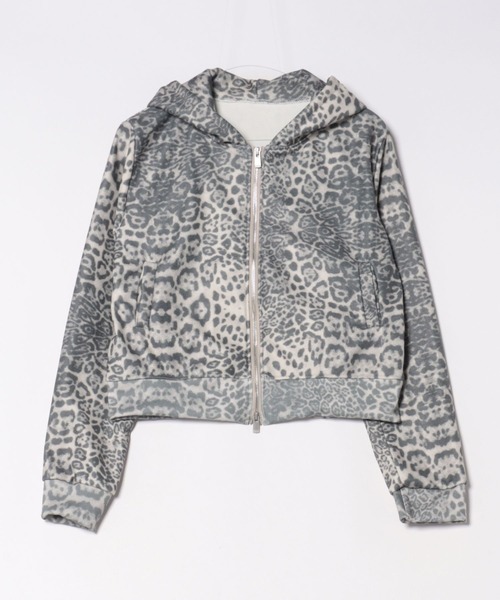 セール】ヒョウ柄ジップアップパーカー（パーカー）｜ViViDAY