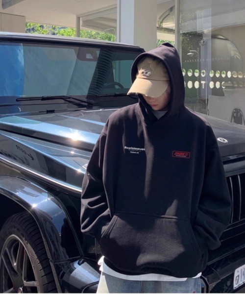NEW GENTLEMAN(ニュージェントルマン)の「Rcorlatewusn オーバーサイズ プルオーバーパーカー(パーカー・メンズ・ブラック/ホワイト/グレー・XL/L/M)」の13枚目の写真