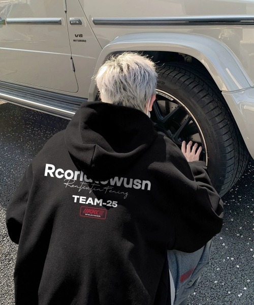 NEW GENTLEMAN(ニュージェントルマン)の「Rcorlatewusn オーバーサイズ プルオーバーパーカー(パーカー・メンズ・ブラック/ホワイト/グレー・XL/L/M)」の14枚目の写真