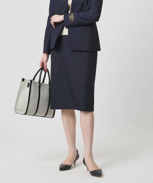 UNITED ARROWS(ユナイテッドアローズ)の「Vitale Barberis Canonico タイトスカート 26SS(スカート・レディース・ブラック/ネイビー/ダークグレー/モカ・34/38/40/36)」の4枚目の写真