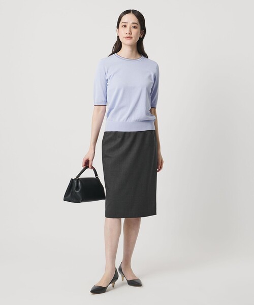 UNITED ARROWS(ユナイテッドアローズ)の「Vitale Barberis Canonico タイトスカート 26SS(スカート・レディース・ブラック/ネイビー/ダークグレー/モカ・34/38/40/36)」の22枚目の写真