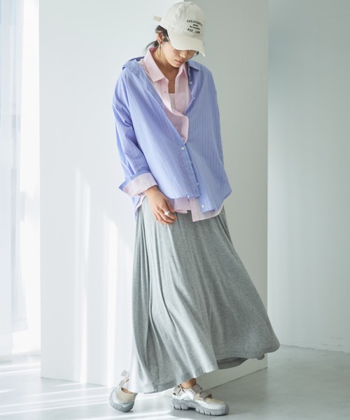 Doux archives（ドゥアルシーヴ）の「カットフレアスカート（スカート・レディース・ブラック/ベージュ/グレー・FREE）」の4枚目の写真