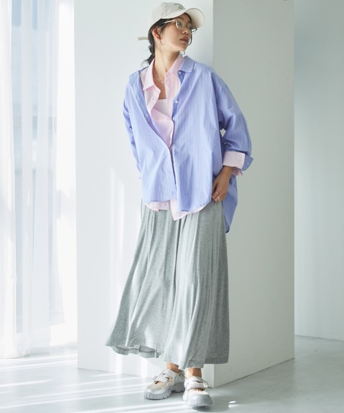 Doux archives（ドゥアルシーヴ）の「カットフレアスカート（スカート・レディース・ブラック/ベージュ/グレー・FREE）」の6枚目の写真