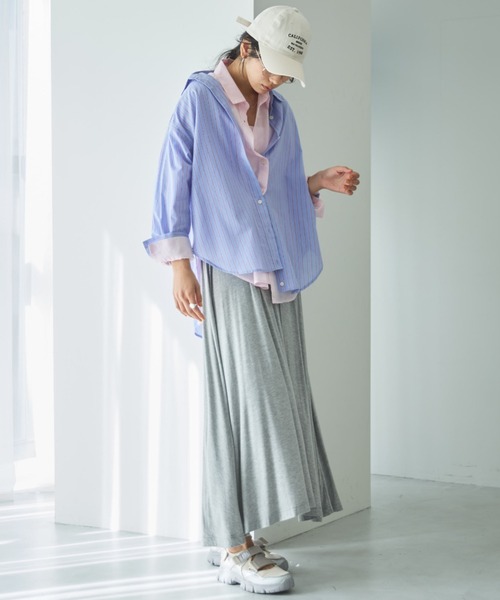 Doux archives（ドゥアルシーヴ）の「カットフレアスカート（スカート・レディース・ブラック/ベージュ/グレー・FREE）」の7枚目の写真