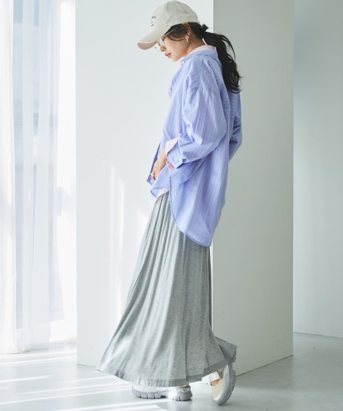 Doux archives（ドゥアルシーヴ）の「カットフレアスカート（スカート・レディース・ブラック/ベージュ/グレー・FREE）」の8枚目の写真