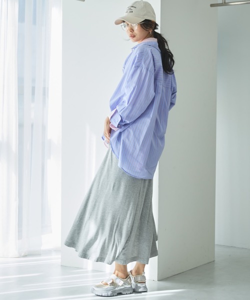 Doux archives（ドゥアルシーヴ）の「カットフレアスカート（スカート・レディース・ブラック/ベージュ/グレー・FREE）」の10枚目の写真