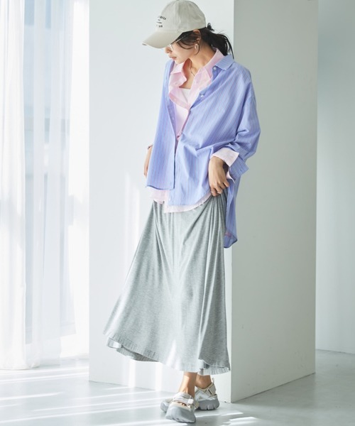 Doux archives（ドゥアルシーヴ）の「カットフレアスカート（スカート・レディース・ブラック/ベージュ/グレー・FREE）」の11枚目の写真