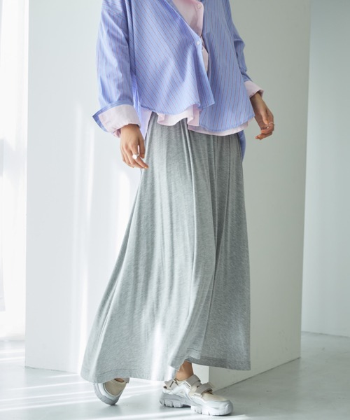 Doux archives（ドゥアルシーヴ）の「カットフレアスカート（スカート・レディース・ブラック/ベージュ/グレー・FREE）」の20枚目の写真