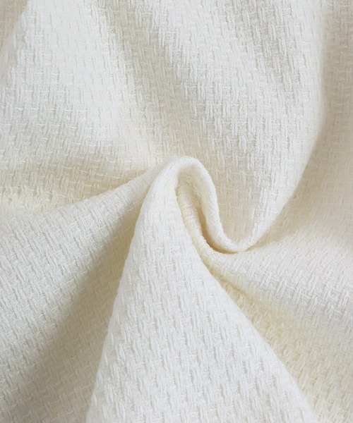 BLUEEAST（ブルーイースト）の「ツイードペプラムフォルムジレ 卒業式 入学式 結婚式 成人式 二次会 同窓会 セレモニー パーティードレス オケージョンドレス お呼ばれ（ベスト・レディース・ブラック/ホワイト・MEDIUM/LARGE）」の5枚目の写真