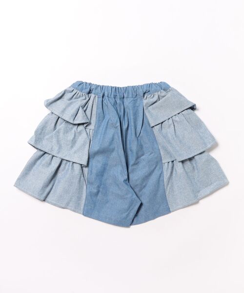 maarook(マルーク)の「ネップデニムフリルキュロット(その他パンツ・キッズ・ブルー・140cm/150cm)」の2枚目の写真