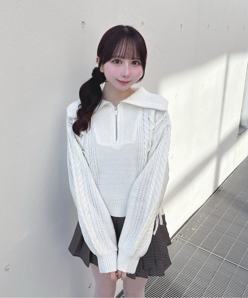 one way（ワンウェイ）の「ダブルプリーツスカート（スカート・レディース・ブラック/ブラウン系その他/グレー/ホワイト系その他・FREE）」の20枚目の写真