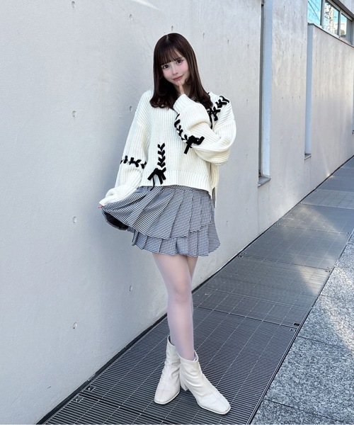 one way（ワンウェイ）の「ダブルプリーツスカート（スカート・レディース・ブラック/ブラウン系その他/グレー/ホワイト系その他・FREE）」の19枚目の写真