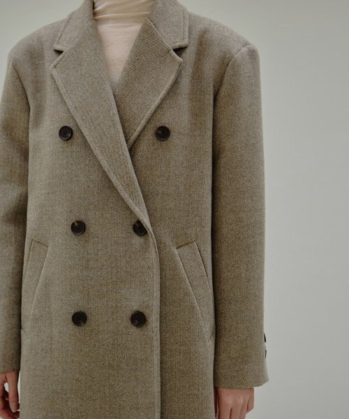 NICK&NICOLE(ニックアンドニコール)の「TAILORED DOUBLE COAT_LIGHT BROWN(チェスターコート・レディース・その他・FREE)」の2枚目の写真