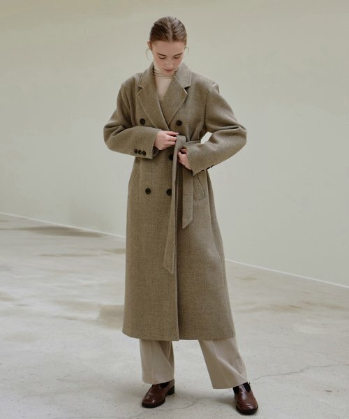 NICK&NICOLE(ニックアンドニコール)の「TAILORED DOUBLE COAT_LIGHT BROWN(チェスターコート・レディース・その他・FREE)」の3枚目の写真