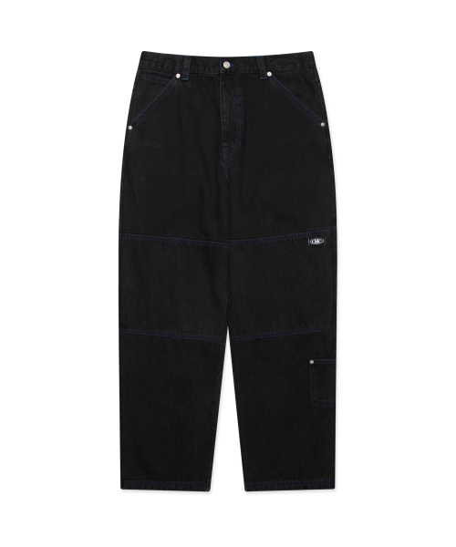 LMCの「CNTRST ST DOUBLE KNEE DENIM PANTS black(デニムパンツ・レディース・その他・S/M/L)」の1枚目の写真