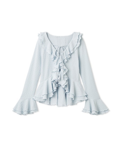 FURFUR（ファーファー）の「ラッフルフリルプルオーバー（シャツ/ブラウス・レディース・アイボリー/ブラック/ライトブルー・F）」の19枚目の写真