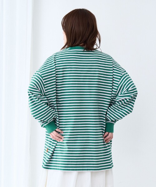 RED KAP（レッドキャップ）の「REDKAP（レッドキャップ）別注ボーダーTシャツ（Tシャツ/カットソー・メンズ・ライトブルー/ダークグリーン・L/M/S）」の7枚目の写真