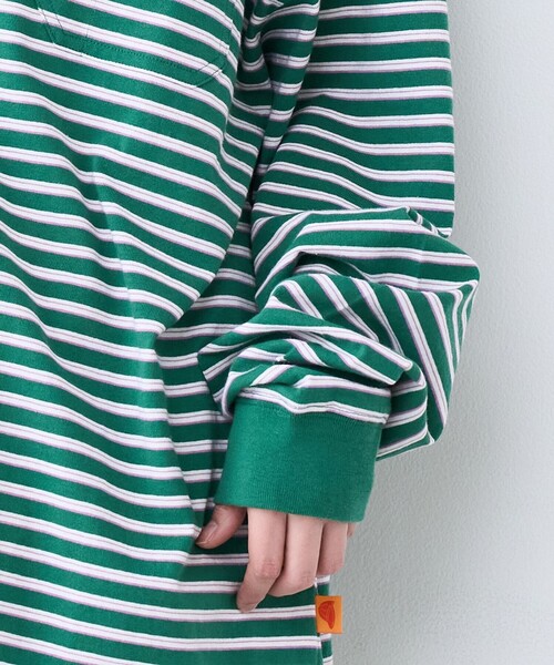 RED KAP（レッドキャップ）の「REDKAP（レッドキャップ）別注ボーダーTシャツ（Tシャツ/カットソー・メンズ・ライトブルー/ダークグリーン・L/M/S）」の9枚目の写真