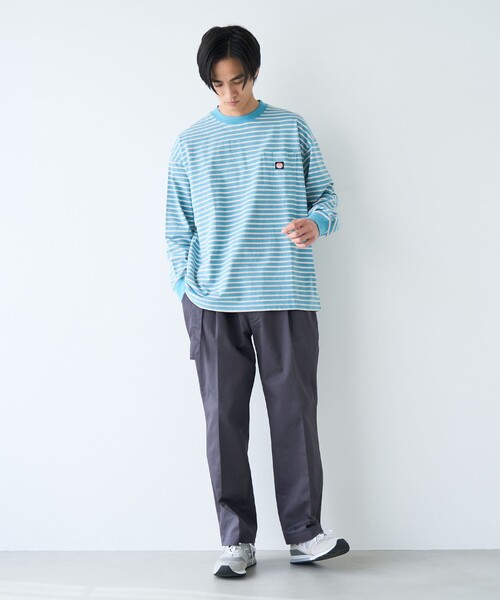 RED KAP（レッドキャップ）の「REDKAP（レッドキャップ）別注ボーダーTシャツ（Tシャツ/カットソー・メンズ・ライトブルー/ダークグリーン・L/M/S）」の10枚目の写真