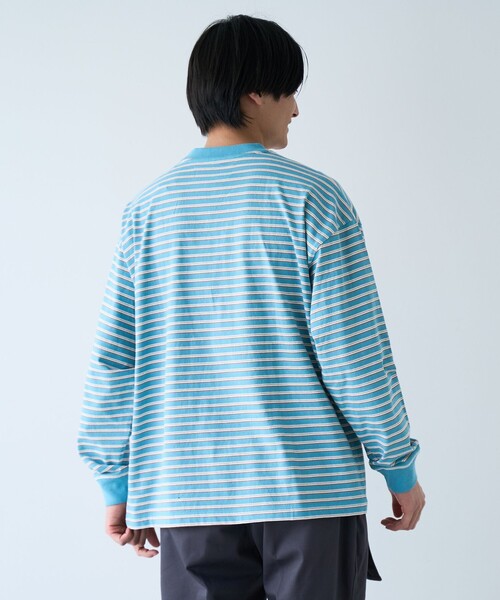 RED KAP（レッドキャップ）の「REDKAP（レッドキャップ）別注ボーダーTシャツ（Tシャツ/カットソー・メンズ・ライトブルー/ダークグリーン・L/M/S）」の15枚目の写真