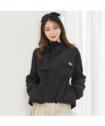 J.JANE（ジェイジェーン）の「シャイニー オーバーサイズ ウィンドブレーカー (ブラック)（ナイロンジャケット）」