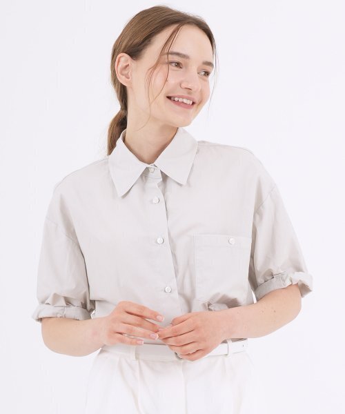THE-ABON(エイボン)の「コットンポケットロールアップハーフシャツソラ(シャツ/ブラウス・レディース・その他・FREE)」の3枚目の写真