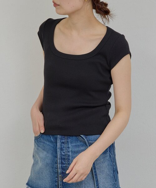GALLARDAGALANTE（ガリャルダガランテ）の「【PEAS】コットンシルクチビTee（Tシャツ/カットソー・レディース・ホワイト/ブルー/ブラック・FREE）」の16枚目の写真