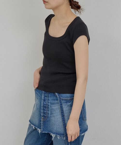 GALLARDAGALANTE（ガリャルダガランテ）の「【PEAS】コットンシルクチビTee（Tシャツ/カットソー・レディース・ホワイト/ブルー/ブラック・FREE）」の15枚目の写真