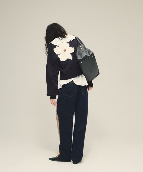 eL（エル）の「【eL】Tuck Frill Collar Shirt/645564（シャツ/ブラウス・レディース・オフホワイト/ブルー・FREE）」の6枚目の写真