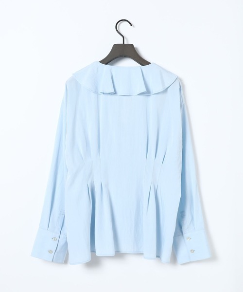 eL（エル）の「【eL】Tuck Frill Collar Shirt/645564（シャツ/ブラウス・レディース・オフホワイト/ブルー・FREE）」の22枚目の写真