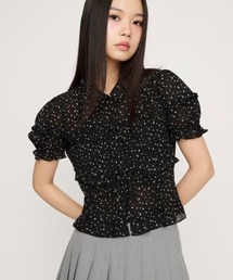 SLY（スライ）の「【2026SS新作】TINY DOTS FRILL BL タイニードッツフリルブラウス 夏服 春服（シャツ/ブラウス）」