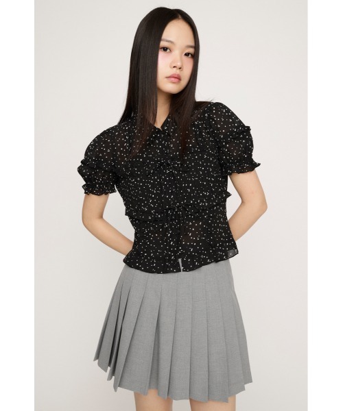 SLY(スライ)の「【2026SS新作】TINY DOTS FRILL BL タイニードッツフリルブラウス 夏服 春服(シャツ/ブラウス・レディース・ホワイト系その他2/ブラック系その他2・FREE)」の11枚目の写真