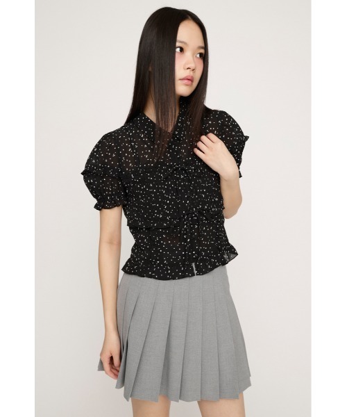 SLY(スライ)の「【2026SS新作】TINY DOTS FRILL BL タイニードッツフリルブラウス 夏服 春服(シャツ/ブラウス・レディース・ホワイト系その他2/ブラック系その他2・FREE)」の13枚目の写真