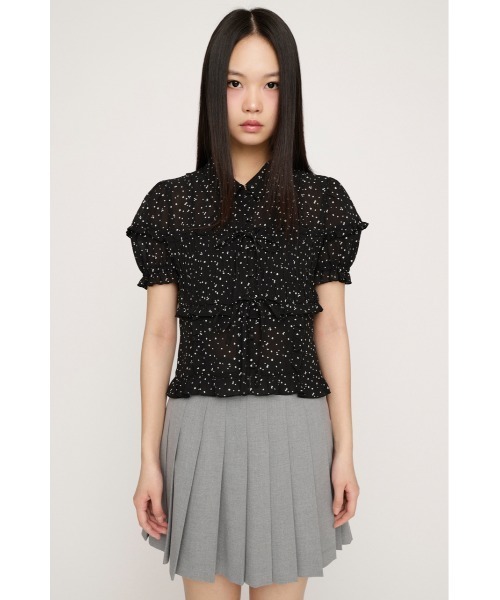 SLY(スライ)の「【2026SS新作】TINY DOTS FRILL BL タイニードッツフリルブラウス 夏服 春服(シャツ/ブラウス・レディース・ホワイト系その他2/ブラック系その他2・FREE)」の14枚目の写真