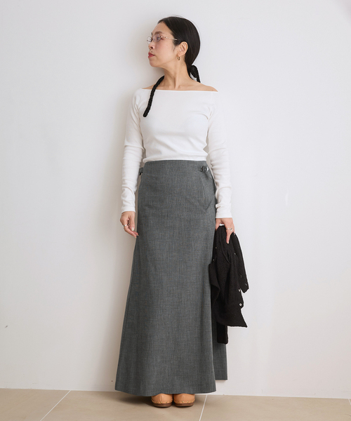 IENA LA BOUCLE(イエナラブークル)の「IENA LA BOUCLE Iラインスカート(スカート・レディース・ブラック/グレー・36/38/40)」の21枚目の写真