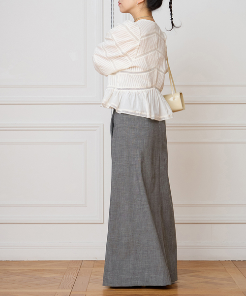 IENA LA BOUCLE（イエナラブークル）の「IENA LA BOUCLE Iラインスカート（スカート・レディース・グレー/ブラック・38/36/40）」の22枚目の写真
