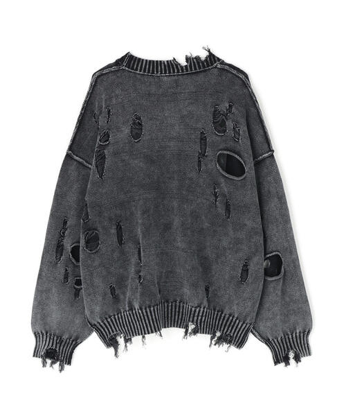 DANKE SCHON（ダンケシェーン）の「DankeSchon/ダンケシェーン/ACID WASH TENJIKU CARDIGAN（カーディガン/ボレロ・メンズ・ベージュ/ブラック・M/L）」の4枚目の写真