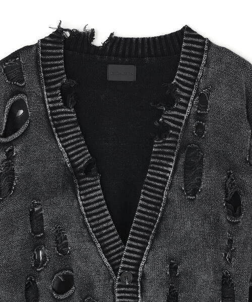 DANKE SCHON（ダンケシェーン）の「DankeSchon/ダンケシェーン/ACID WASH TENJIKU CARDIGAN（カーディガン/ボレロ・メンズ・ベージュ/ブラック・M/L）」の18枚目の写真