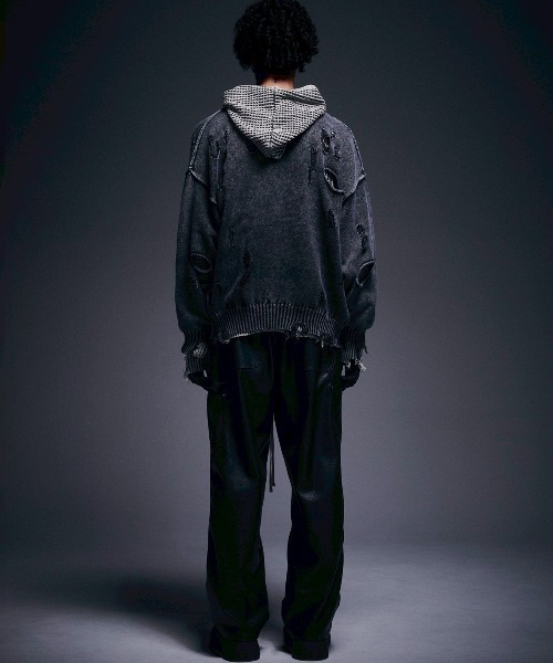 DANKE SCHON（ダンケシェーン）の「DankeSchon/ダンケシェーン/ACID WASH TENJIKU CARDIGAN（カーディガン/ボレロ・メンズ・ベージュ/ブラック・M/L）」の15枚目の写真