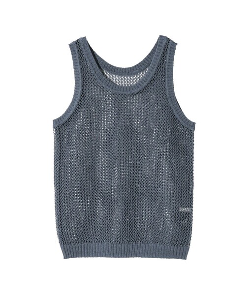 MIDIUMISOLID(ミディウミソリッド)の「MIDIUMISOLID for Ladies メッシュタンクプルオーバー(ベスト・レディース・ネイビー/オフホワイト/ピンク・FREE)」の2枚目の写真