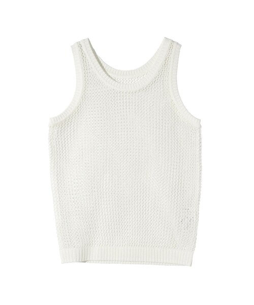 MIDIUMISOLID(ミディウミソリッド)の「MIDIUMISOLID for Ladies メッシュタンクプルオーバー(ベスト・レディース・ネイビー/オフホワイト/ピンク・FREE)」の1枚目の写真
