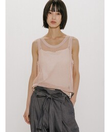 MIDIUMISOLID for Ladies メッシュタンクプルオーバー