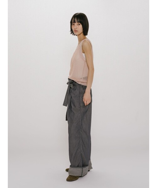 MIDIUMISOLID(ミディウミソリッド)の「MIDIUMISOLID for Ladies メッシュタンクプルオーバー(ベスト・レディース・ネイビー/オフホワイト/ピンク・FREE)」の13枚目の写真