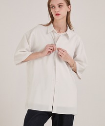EMMA CLOTHES（エマクローズ）の「多機能素材半袖ベーシックシャツ〈UVカット・速乾・イージーケア・接触冷感〉（シャツ/ブラウス）」